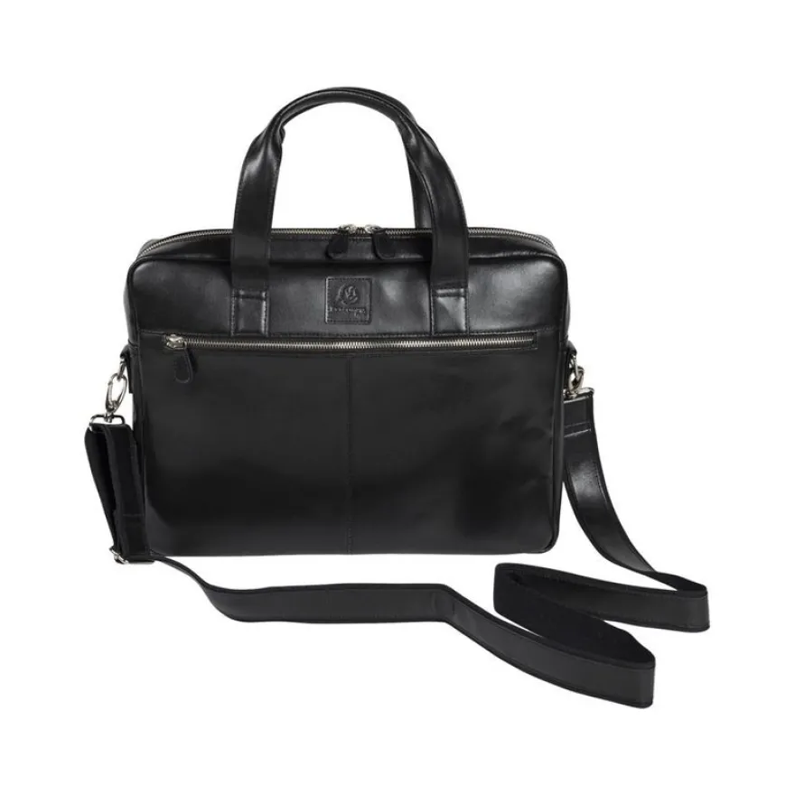 Exacompta Exactive - Sacoche pour ordinateur portable 15,6" - cuir noir
