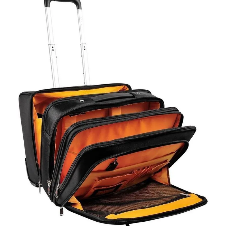 Exacompta Exactive - Valisette trolley business - noir, orange