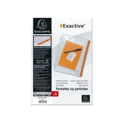 Exacompta Exactive - valisette à fermeture éclair - A4 - crystal translucide (pack de 5)