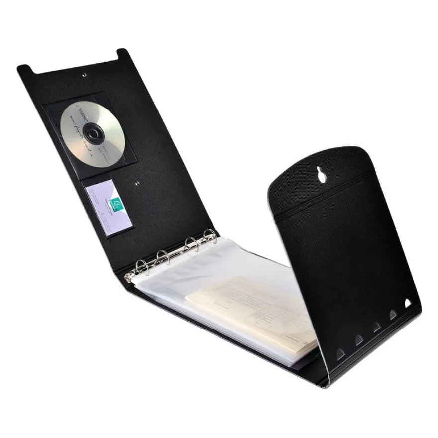 Exacompta Exactive Exashow - Classeur à l'italienne rechargeable - 50 vues - 5 positions - A4 - noir