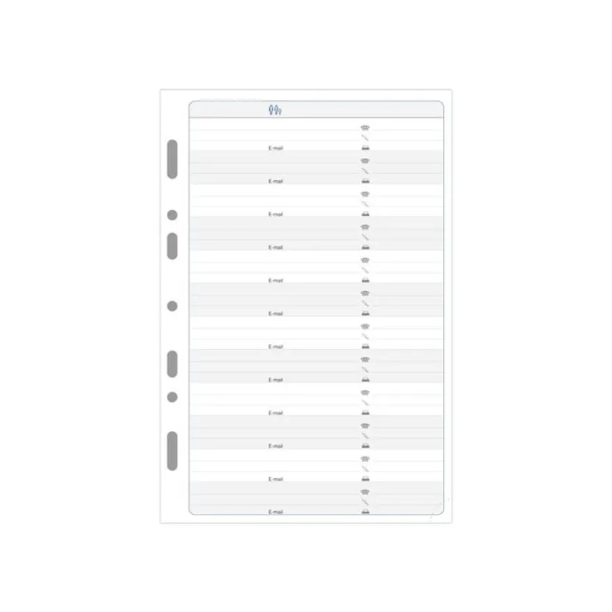 Exacompta Exatime 21 - Recharge pour organiseur - carnet d'adresses/téléphones - 14,2 x 21 cm