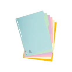Exacompta Forever - Intercalaire 6 positions - A4 - carte recyclée couleurs pastel