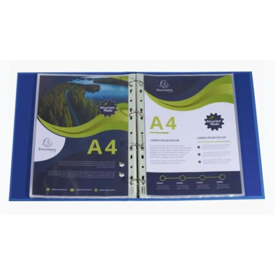 Exacompta Forever Opak - pochette perforée - pour A4 - crystal translucide (pack de 100)