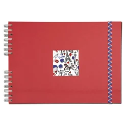Exacompta French'class - Album photos à spirale 32 x 22 cm - 50 pages - rouge