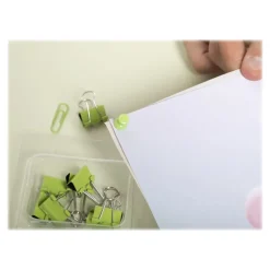 Exacompta Iderama - Kit de 58 attaches (pince-notes, trombones et punaises) - vert anis