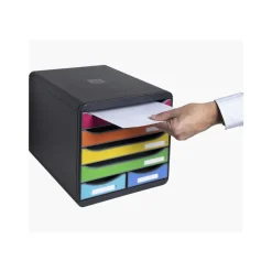 Exacompta Iderama - Module de classement 6 tiroirs - arlequin, black housing