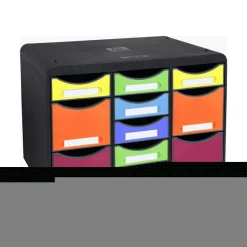 Exacompta Iderama - Module de classement 11 tiroirs - arlequin/noir