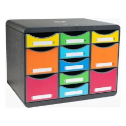 Exacompta Iderama - Module de classement 11 tiroirs - arlequin/noir