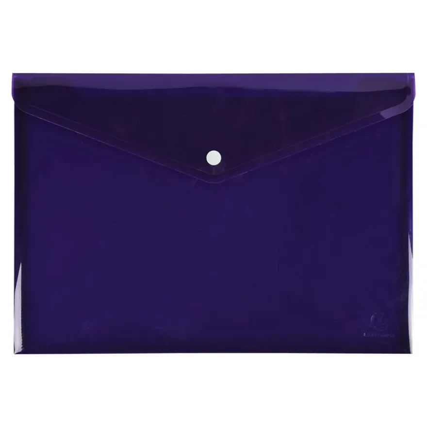 Exacompta Iderama - Pochette enveloppe - format A4 - bouton pression - disponible dans différentes couleurs