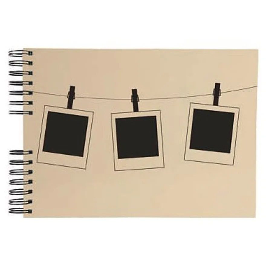 Exacompta Instants - Album photos à spirale 32 x 22 cm - 50 pages - beige