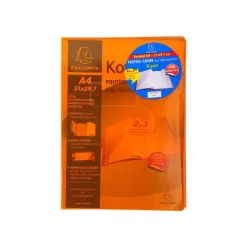 Exacompta Kover - Protège cahier avec rabats/pochettes - A4 (21 x 29,7 cm) - disponible dans différentes couleurs translucides