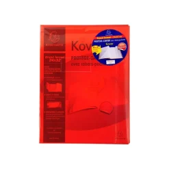 Exacompta Kover - Protège cahier avec rabats-pochettes - 24 x 32 cm - Disponible dans différentes couleurs translucides