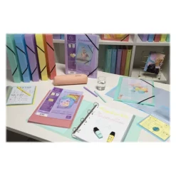 Exacompta Kréacover Pastel - Classeur à anneaux personnalisable - Dos 40 mm - A4 - pour 275 feuilles - disponible dans différentes couleurs