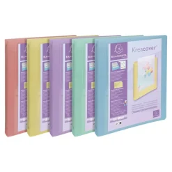 Exacompta Kréacover Pastel - Classeur à anneaux personnalisable - Dos 40 mm - A4 - pour 275 feuilles - disponible dans différentes couleurs