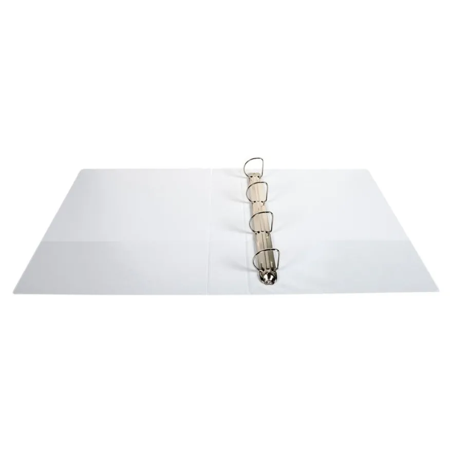 Exacompta Kreacover - Classeur à anneaux personnalisable - Dos 50 mm - A4 Maxi - blanc - 2 pochettes extérieures