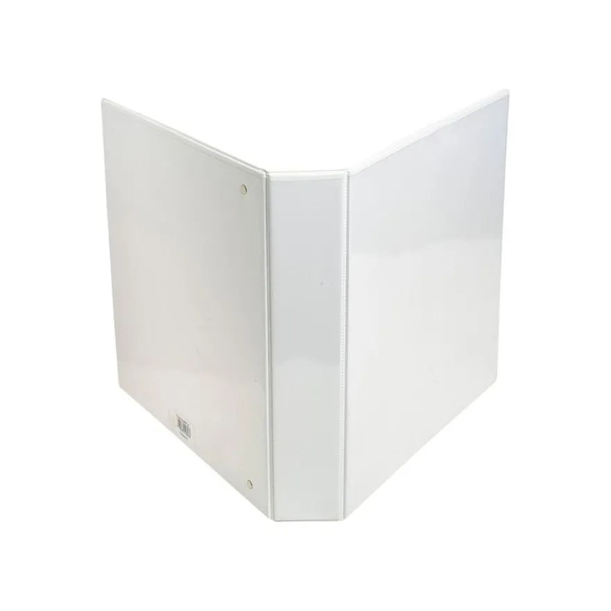 Exacompta Kreacover - Classeur à anneaux personnalisable - Dos 60 mm - A4 Maxi - pour 225 feuilles - blanc - 3 pochettes extérieures