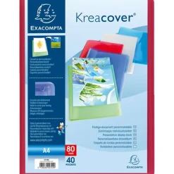 Exacompta KreaCover - Porte vues personnalisable - 80 vues - A4 - disponible dans différentes couleurs