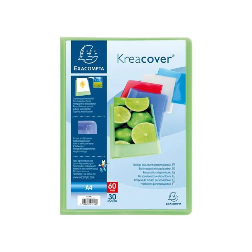 Exacompta KreaCover - Porte vues personnalisable - 120 vues - A4 - disponible dans différentes couleurs