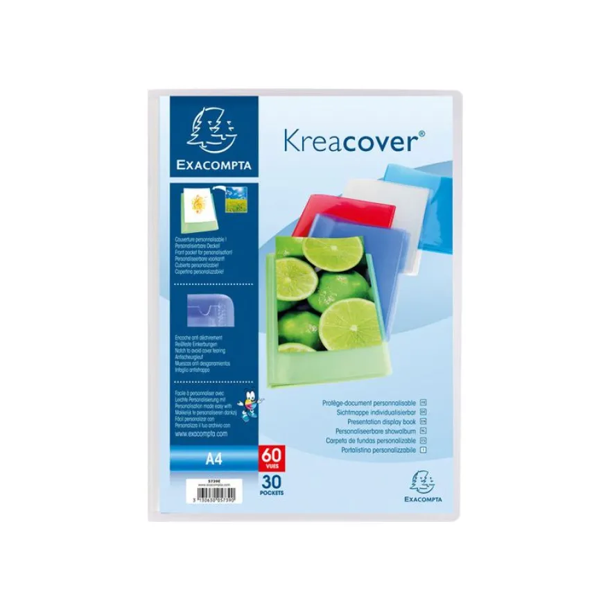 Exacompta Kreacover - Porte vues personnalisable - 100 vues - A4 - disponible dans différentes couleurs