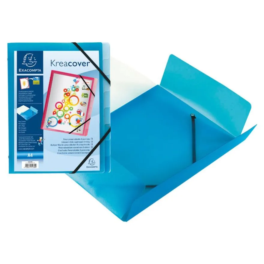 Exacompta KreaCover - Trieur personnalisable 8 positions - disponible dans différentes couleurs
