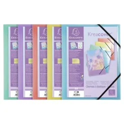 Exacompta Kreacover Pastel - Chemise personnalisable à rabats - A4 - disponible dans différentes couleurs