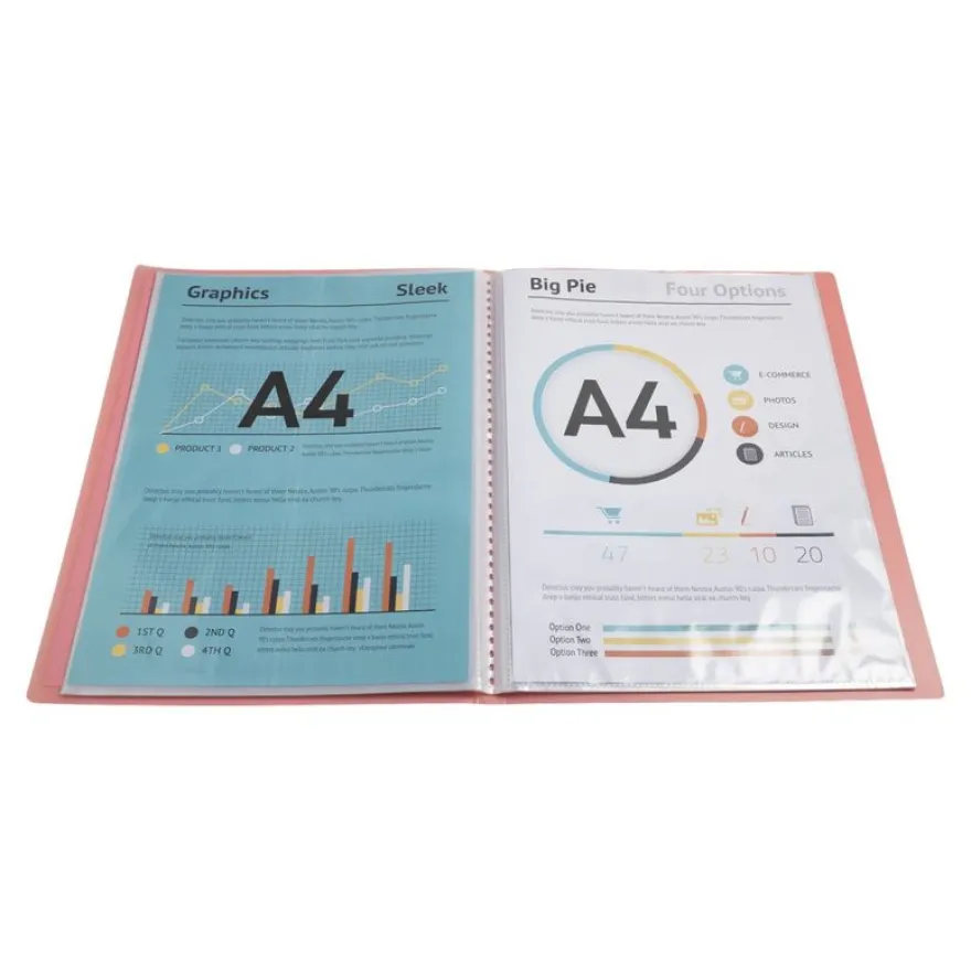 Exacompta Kreacover Pastel - Porte vues personnalisable - 60 vues - A4 - disponible dans différentes couleurs