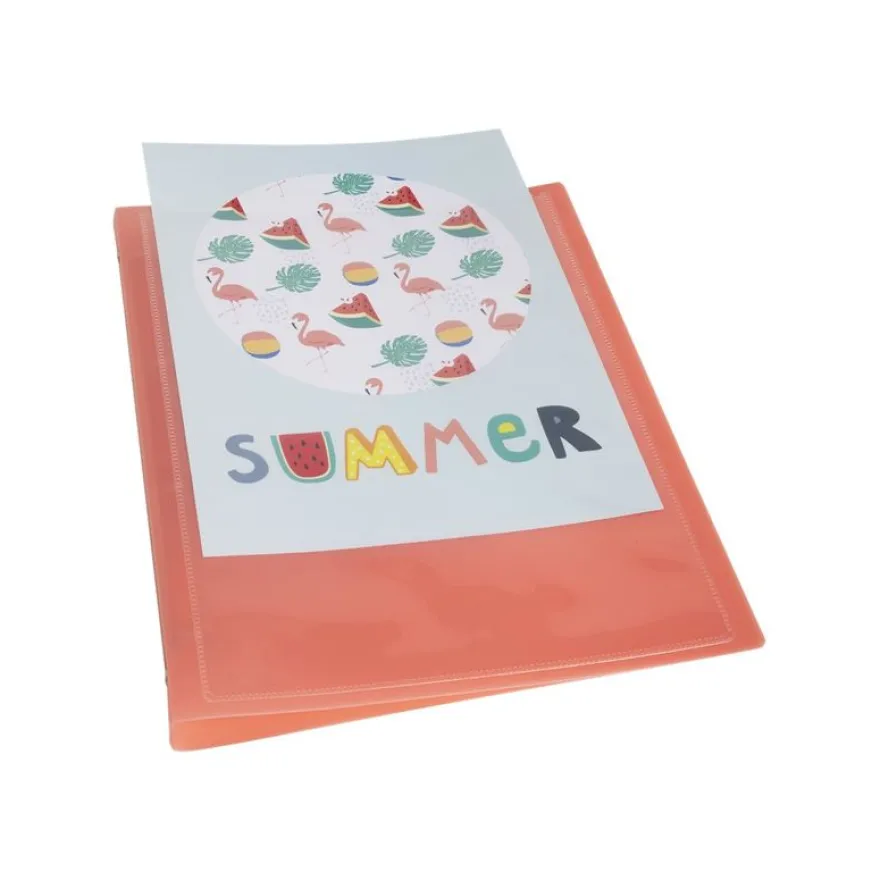 Exacompta Kreacover Pastel - Classeur 4 anneaux personnalisable - Dos 20 mm - A4 - pour 140 feuilles - disponible dans différentes couleurs