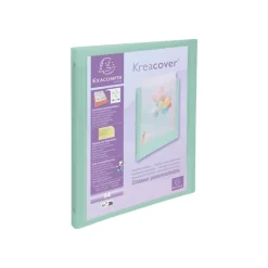 Exacompta Kreacover Pastel - Classeur 4 anneaux personnalisable - Dos 20 mm - A4 - pour 140 feuilles - disponible dans différentes couleurs