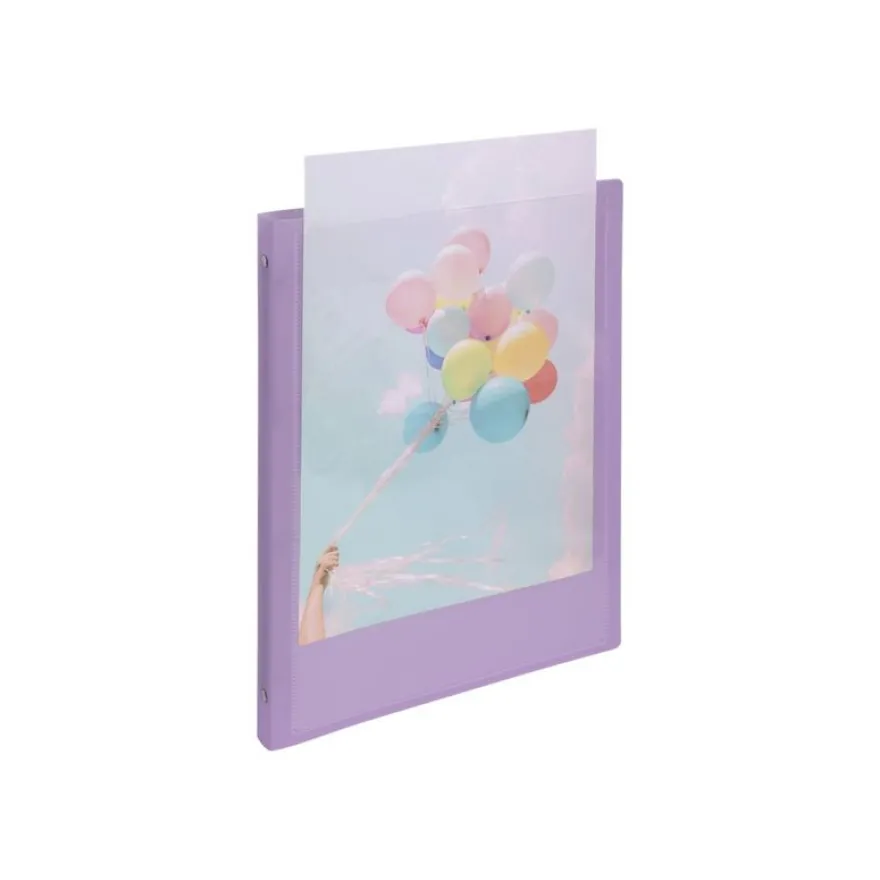 Exacompta Kreacover Pastel - Classeur 4 anneaux personnalisable - Dos 20 mm - A4 - pour 140 feuilles - disponible dans différentes couleurs