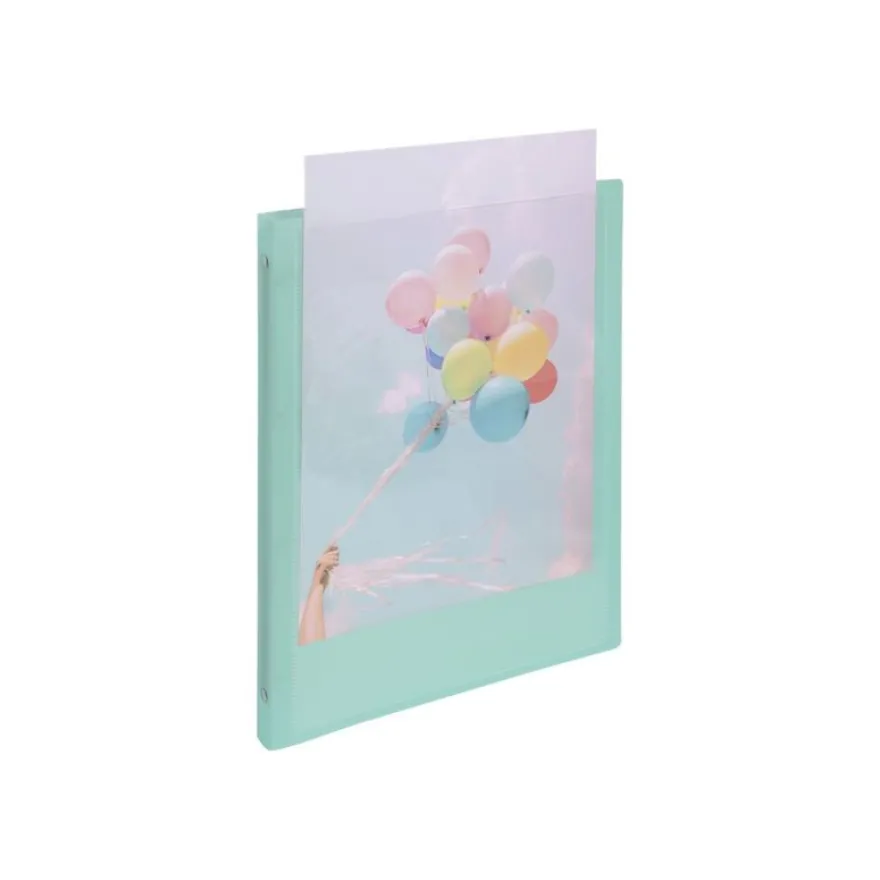 Exacompta Kreacover Pastel - Classeur 4 anneaux personnalisable - Dos 20 mm - A4 - pour 140 feuilles - disponible dans différentes couleurs