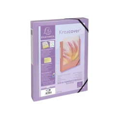 Exacompta Kreacover Pastel - Boîte de classement personnalisable - dos 40 mm - disponible dans différentes couleurs pastels