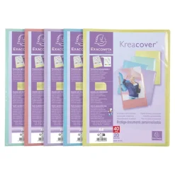 Exacompta Kreacover Pastel - Porte vues personnalisable - 40 vues - A4 - disponible dans différentes couleurs