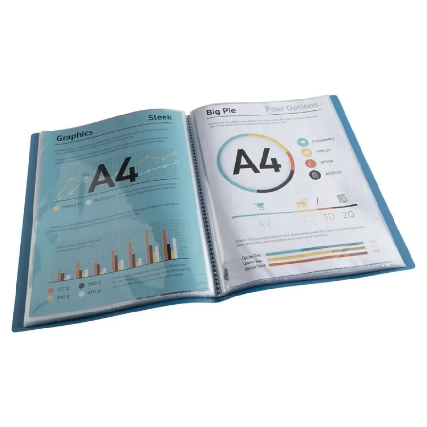 Exacompta MAÏA - Porte vues recyclé - 40 vues - A4 - disponible dans différentes couleurs