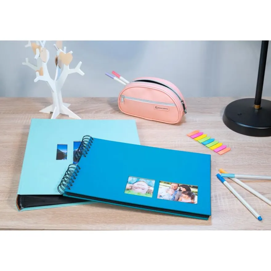 Exacompta Milano - Album photos 32 x 22 cm - 50 pages - bleu