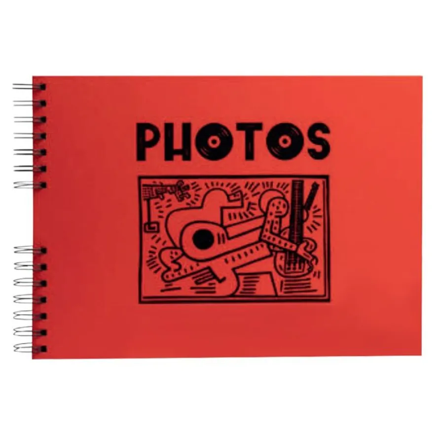 Exacompta Musicart - Album photo spiralé - 50 pages - 32 x 22 cm - rouge