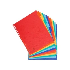 Exacompta Nature Future - Intercalaire 12 positions - A4 Maxi - carte rigide colorée