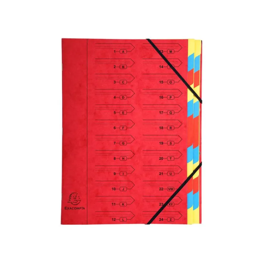 Exacompta Nature Future - Parapheur 24 compartiments - rouge
