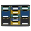 Exacompta Neo Deco - Module de classement 11 tiroirs - noir/multicolore