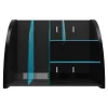 Exacompta Neo Deco - Organiseur de bureau 6 compartiments - noir/bleu