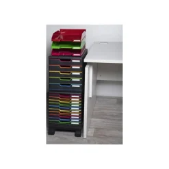 Exacompta Office - Roulettes pour armoire à tiroirs - noir