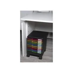 Exacompta Office - Roulettes pour armoire à tiroirs - noir