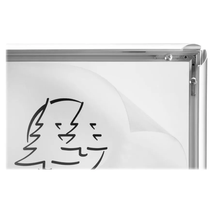 Exacompta Office cadre - Cadre mural clipsable pour A2 - aluminium/cristal