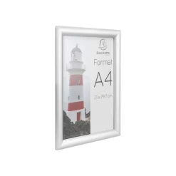 Exacompta Office cadre - Cadre mural clipsable pour A4 - aluminium/cristal