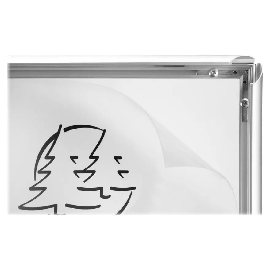 Exacompta Office cadre - Cadre mural clipsable pour A4 - aluminium/cristal