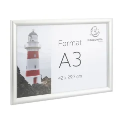 Exacompta Office cadre - Cadre mural clipsable pour A3 - aluminium/cristal