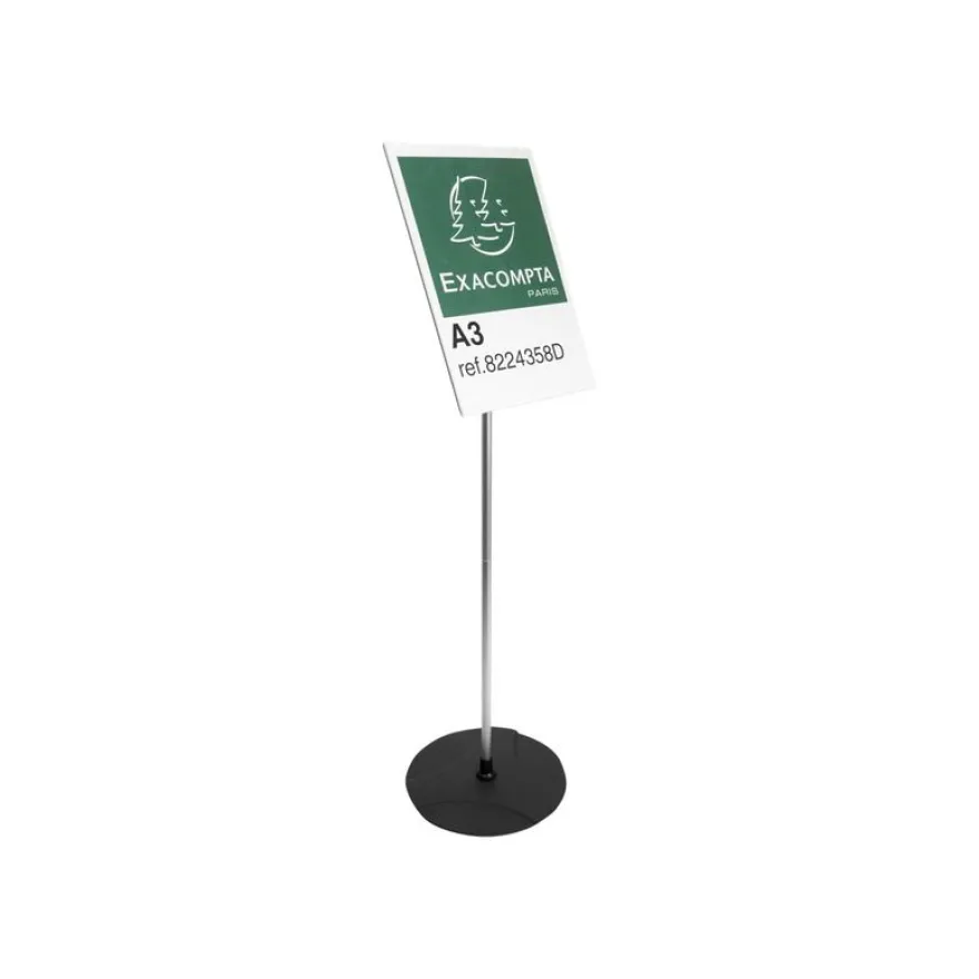 Exacompta Office Exascreen présentoir - pour A3 - noir, clair, aluminium