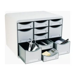Exacompta Office Store-Box Multi - Module de classement 11 tiroirs - gris clair