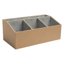 Exacompta OfficeByMe - Organiseur de bureau 4 compartiments - beige