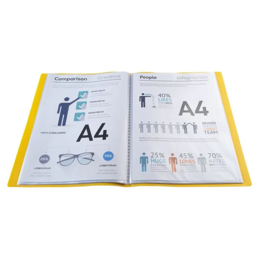 Exacompta OpaK - Porte vues - 80 vues - jaune
