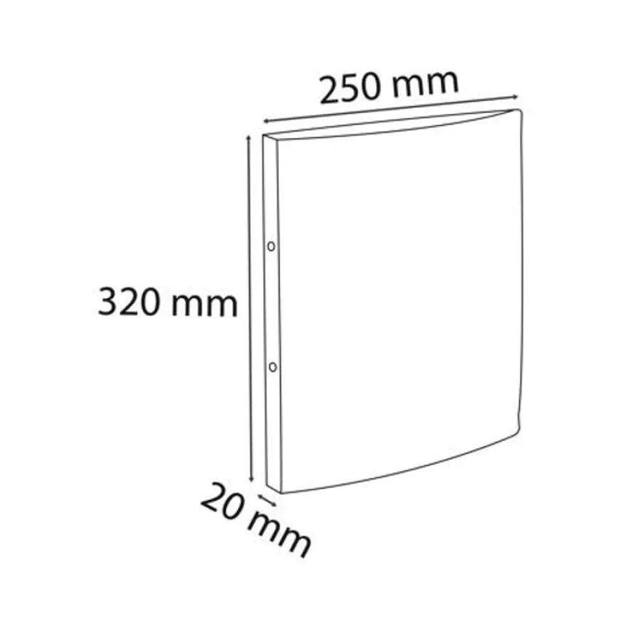 Exacompta OpaK -Classeur souple A4 rose – 2 anneaux 15 mm - polypropylène - capacité 140 feuilles